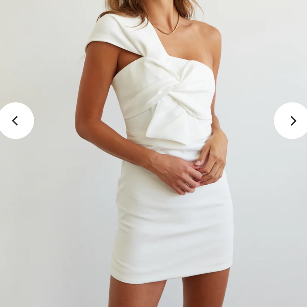 NWT!! American Threads Zola One Shoulder Mini Dress. - Picture 2 of 6